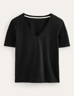 Regular V-Neck Slub T-shirt--Boden Discount