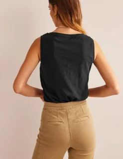 Regular V-neck Slub Vest--Boden Shop