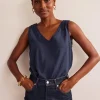 Regular V-neck Slub Vest--Boden Clearance