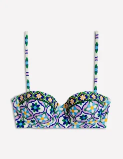Rhodes Cup-Size Bikini Top-Multi, Floweret Tile-Boden Cheap