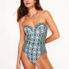 Rhodes Cup-Size Swimsuit-Multi, Floweret Tile-Boden Cheap