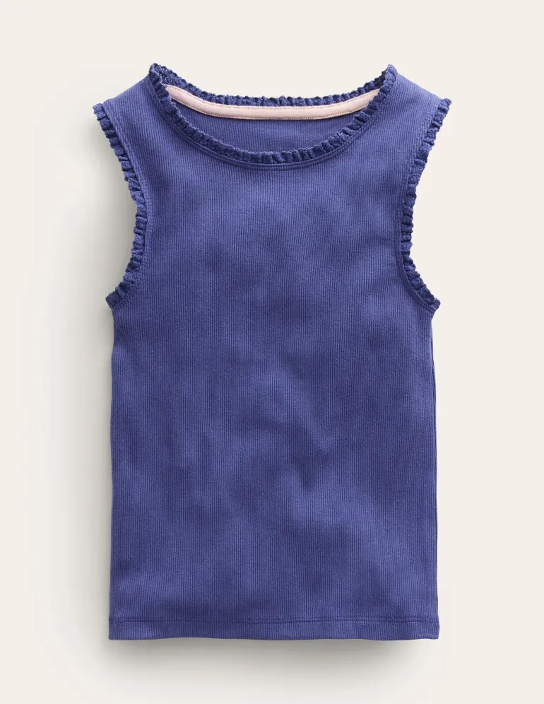 Ribbed Lace Trim Tank Top--Boden Flash Sale
