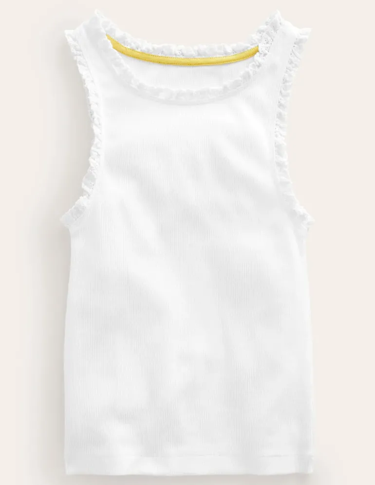 Ribbed Lace Trim Tank Top--Boden Cheap