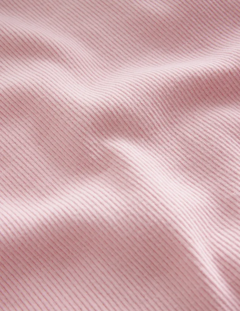 Ribbed Long Sleeve T-Shirt-French Pink-Boden New