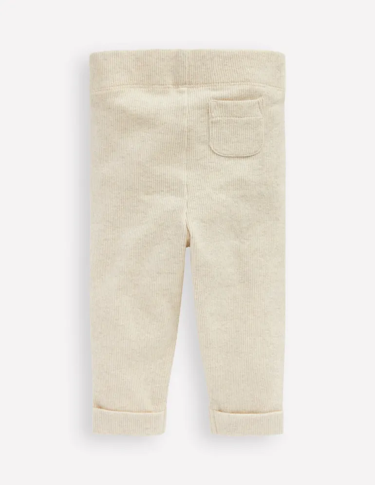 Ribbed Marl Leggings-Oatmeal Marl-Boden Cheap