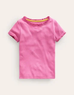 Ribbed Short Sleeve T-Shirt-Strawberry Ice-Boden Hot