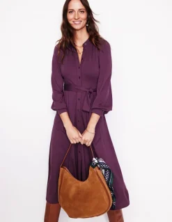 Rowena Trim Jersey Shirt Dress--Boden Clearance