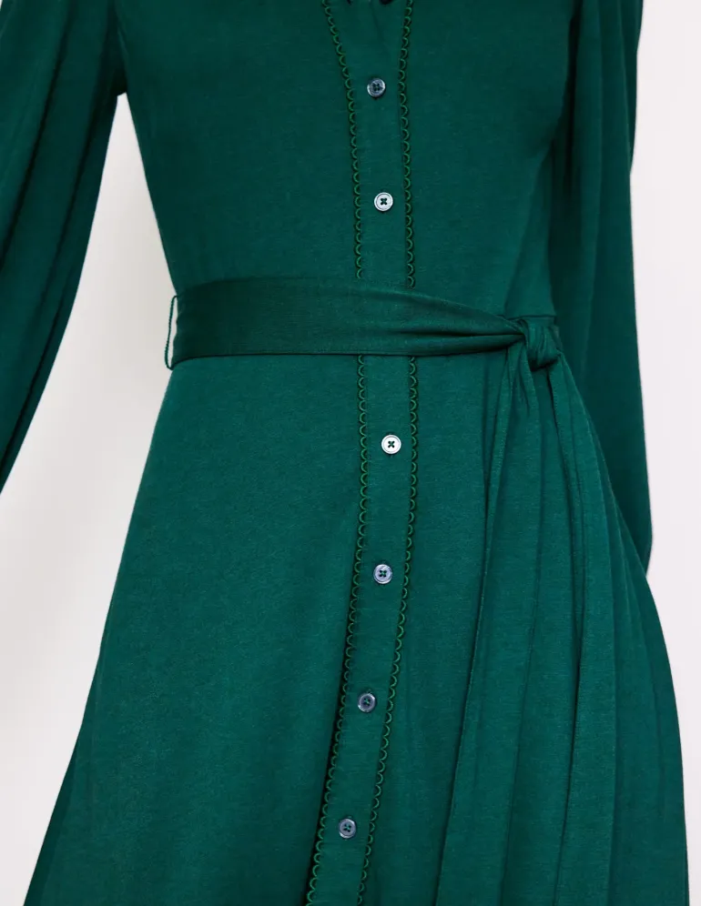 Rowena Trim Jersey Shirt Dress--Boden Flash Sale