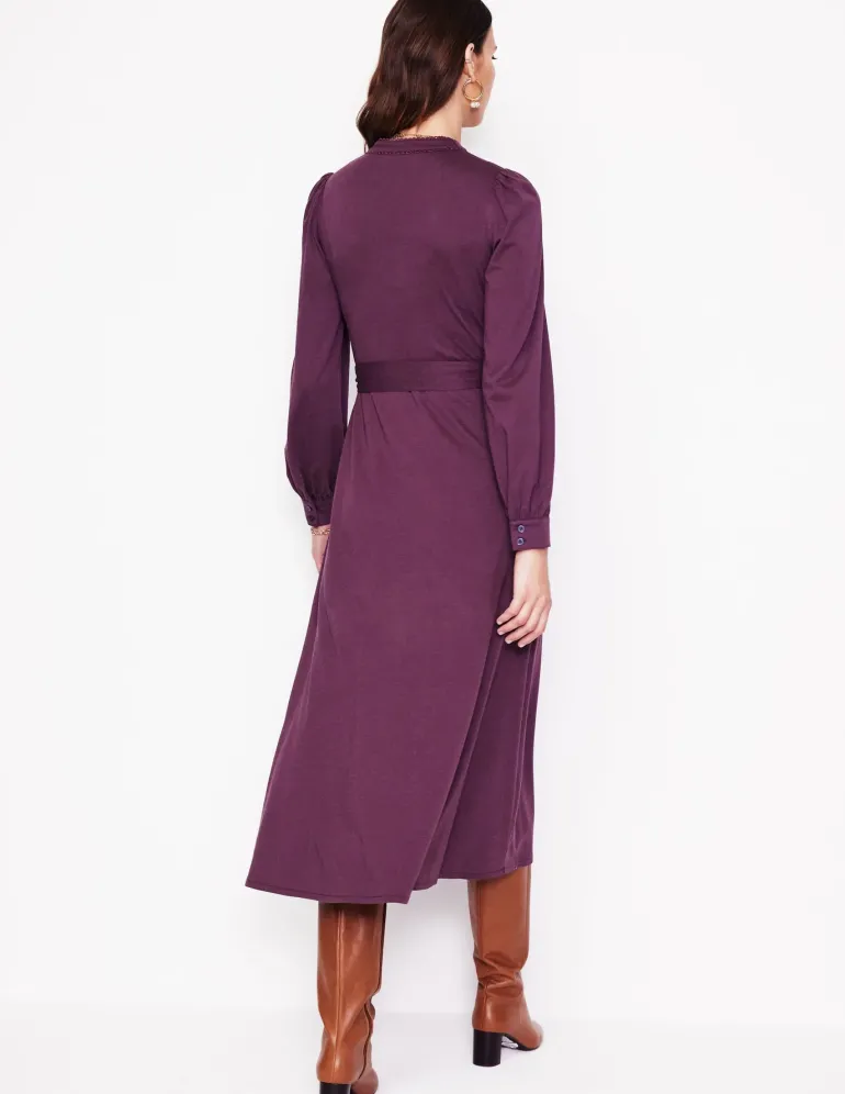 Rowena Trim Jersey Shirt Dress--Boden Clearance