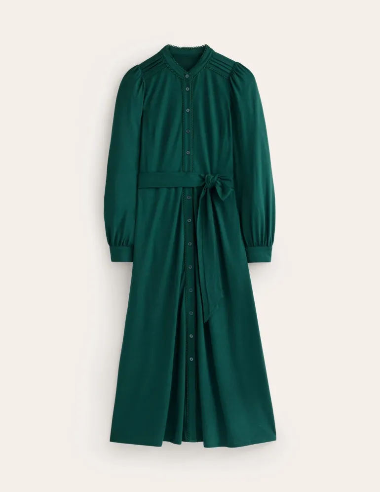 Rowena Trim Jersey Shirt Dress--Boden Flash Sale
