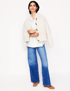 Sadie Relaxed Cotton Shirt-White Oxford-Boden Online