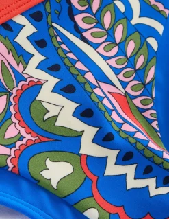 Santorini Bikini Bottoms-Blue, Foliage Paisley-Boden Best