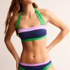 Santorini Bikini Bottoms-Navy/ Green Colourblock-Boden Cheap