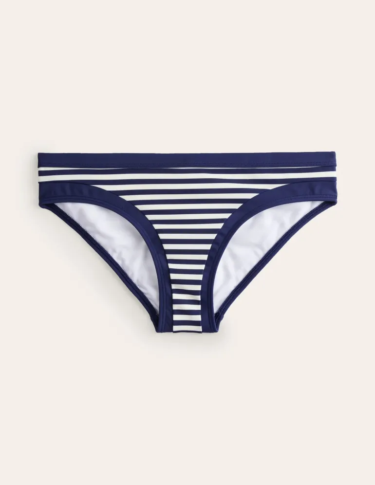 Santorini Bikini Bottoms-Navy/ Ivory Stripe-Boden Cheap