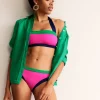 Santorini Bikini Bottoms-Super Pink Colourblock-Boden Best
