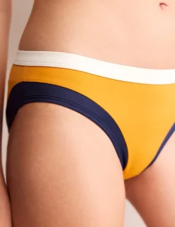Santorini Bikini Bottoms-Saffron Yellow Colourblock-Boden New