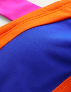Santorini Bikini Top-Blue/Pink Colourblock-Boden Flash Sale