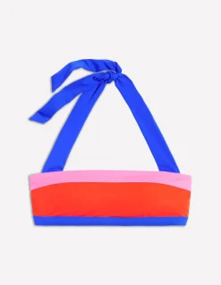 Santorini Bikini Top-Fire Red Colourblock-Boden Store