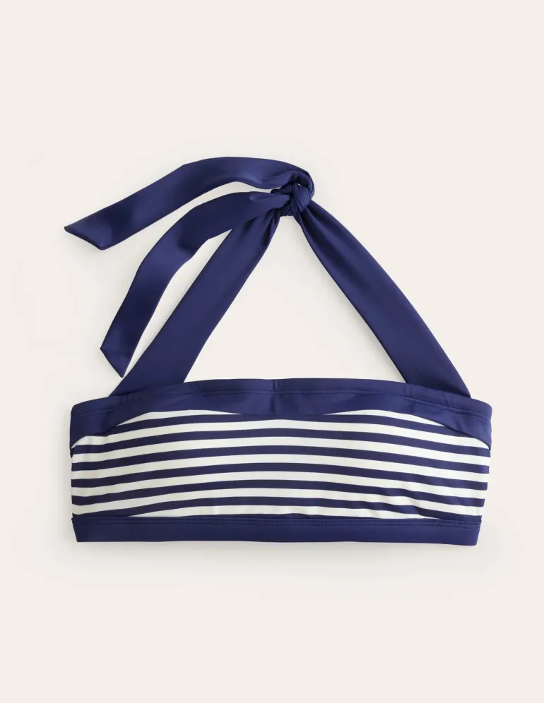 Santorini Bikini Top-French Navy, Ivory Stripe-Boden Discount