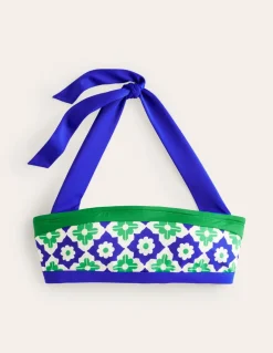 Santorini Bikini Top-Surf The Web, Geometric Stamp-Boden Outlet