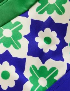 Santorini Bikini Top-Surf The Web, Geometric Stamp-Boden Outlet