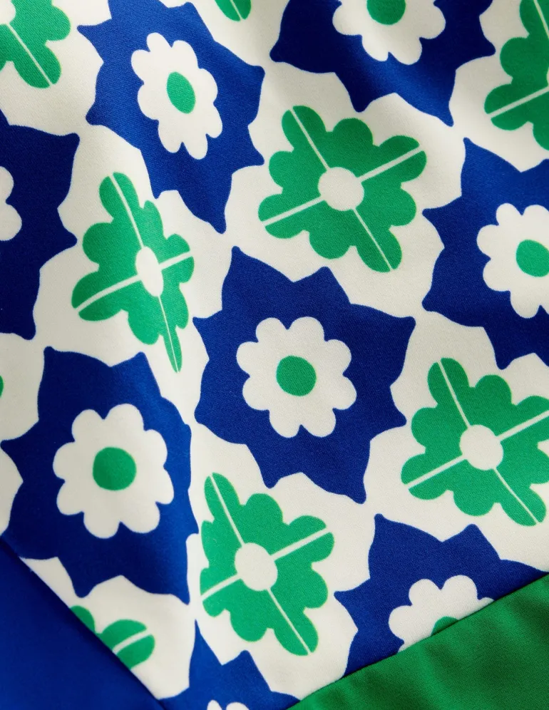 Santorini Halterneck Swimsuit-Surf The Web, Geometric Stamp-Boden Best