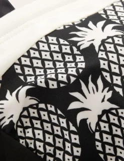 Santorini Tankini Top-Black, Pineapple Geo-Boden Clearance