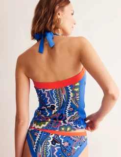 Santorini Tankini Top-Blue, Foliage Paisley-Boden Cheap