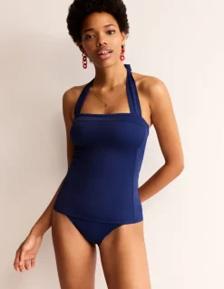 Santorini Tankini Top-French Navy-Boden Hot