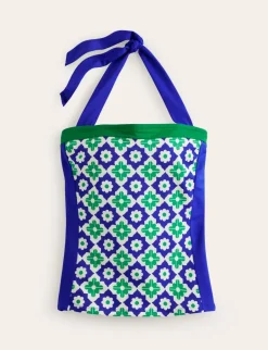 Santorini Tankini Top-Surf The Web, Geometric Stamp-Boden Sale