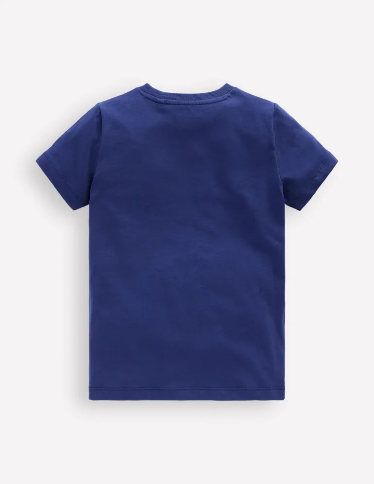 Short Sleeve GITD T-shirt-Starboard Blue Sharks-Boden Best Sale