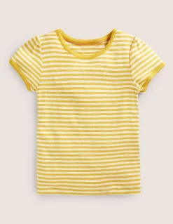 Short Sleeve Pointelle Top-Daffodil Yellow/Soft Ivory-Boden Online