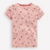 Short Sleeve Pointelle Top-Chalk Pink Rosebud-Boden Cheap