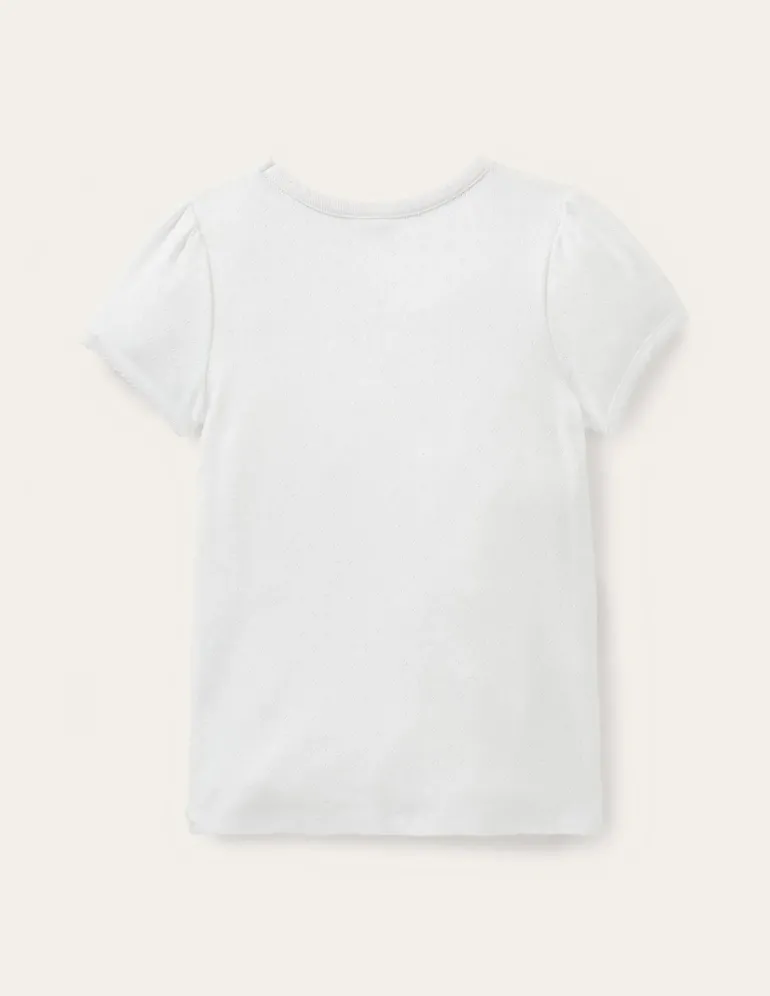 Short Sleeve Pointelle Top--Boden Online