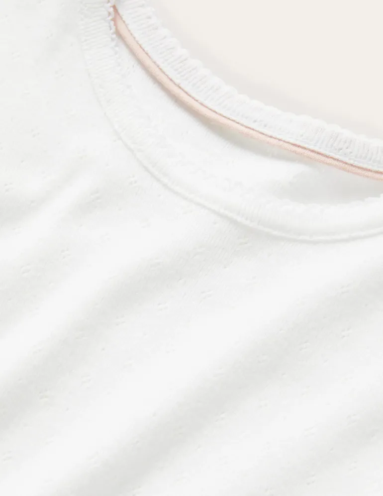 Short Sleeve Pointelle Top--Boden Online