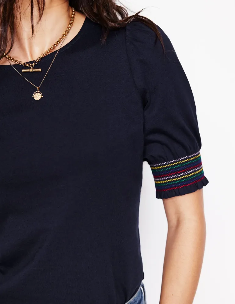 Short Sleeve Smocked Cuff Top--Boden Best Sale