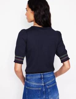 Short Sleeve Smocked Cuff Top--Boden Best Sale