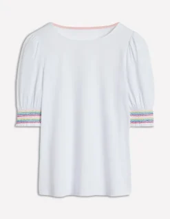 Short Sleeve Smocked Cuff Top--Boden Cheap