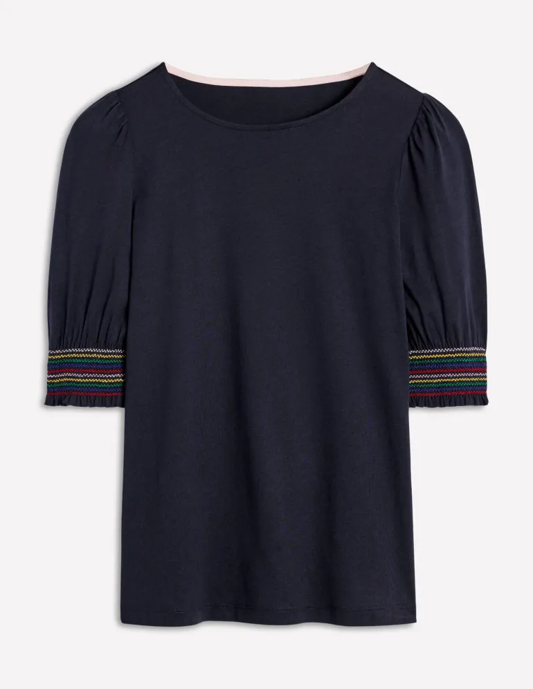 Short Sleeve Smocked Cuff Top--Boden Best Sale