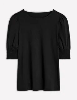 Short Sleeve Smocked Cuff Top--Boden Outlet