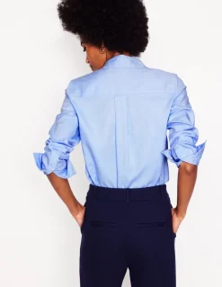 Sienna Cotton Shirt-Blue Oxford-Boden Best Sale