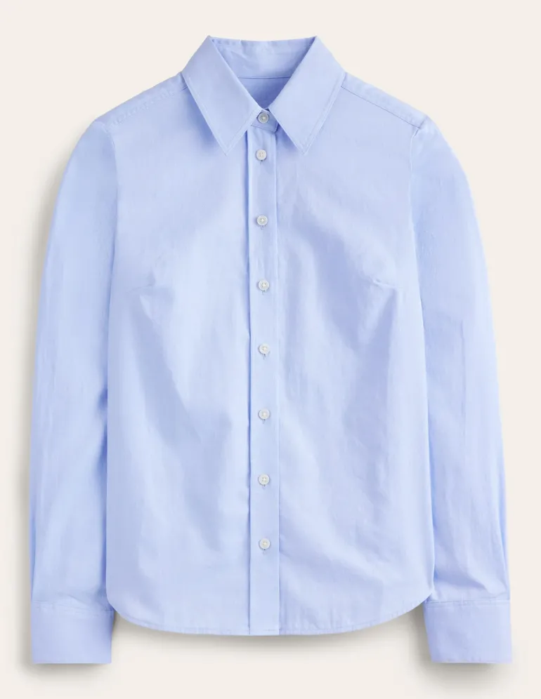 Sienna Cotton Shirt-Blue Oxford-Boden Best Sale
