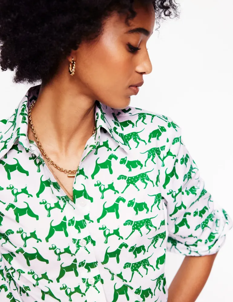 Sienna Cotton Shirt-Ivory, Janet And Friends-Boden Cheap