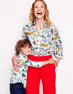 Sienna Cotton Shirt-Ivory, London Town-Boden Online