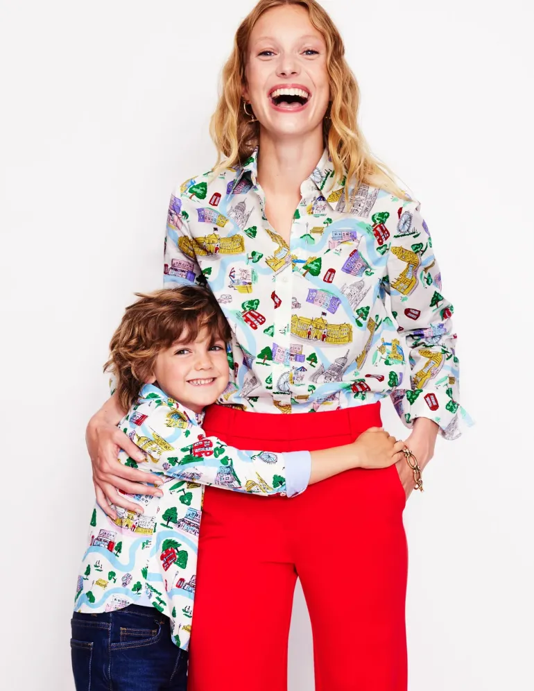 Sienna Cotton Shirt-Ivory, London Town-Boden Online