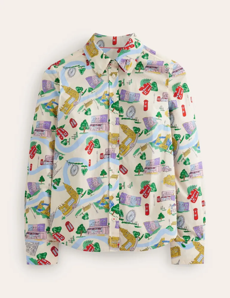 Sienna Cotton Shirt-Ivory, London Town-Boden Online