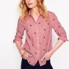Sienna Embroidered Shirt-Holly, Red Stripe-Boden Store