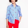 Sienna Embroidered Shirt-Mushroom, Blue Stripe-Boden Sale