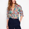 Sienna Linen Shirt-Multi Meadow Pasiley-Boden Discount