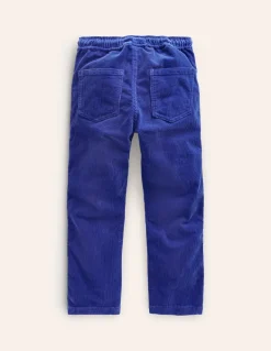 Slim Pull On Trousers-Sapphire Blue Cord-Boden Cheap